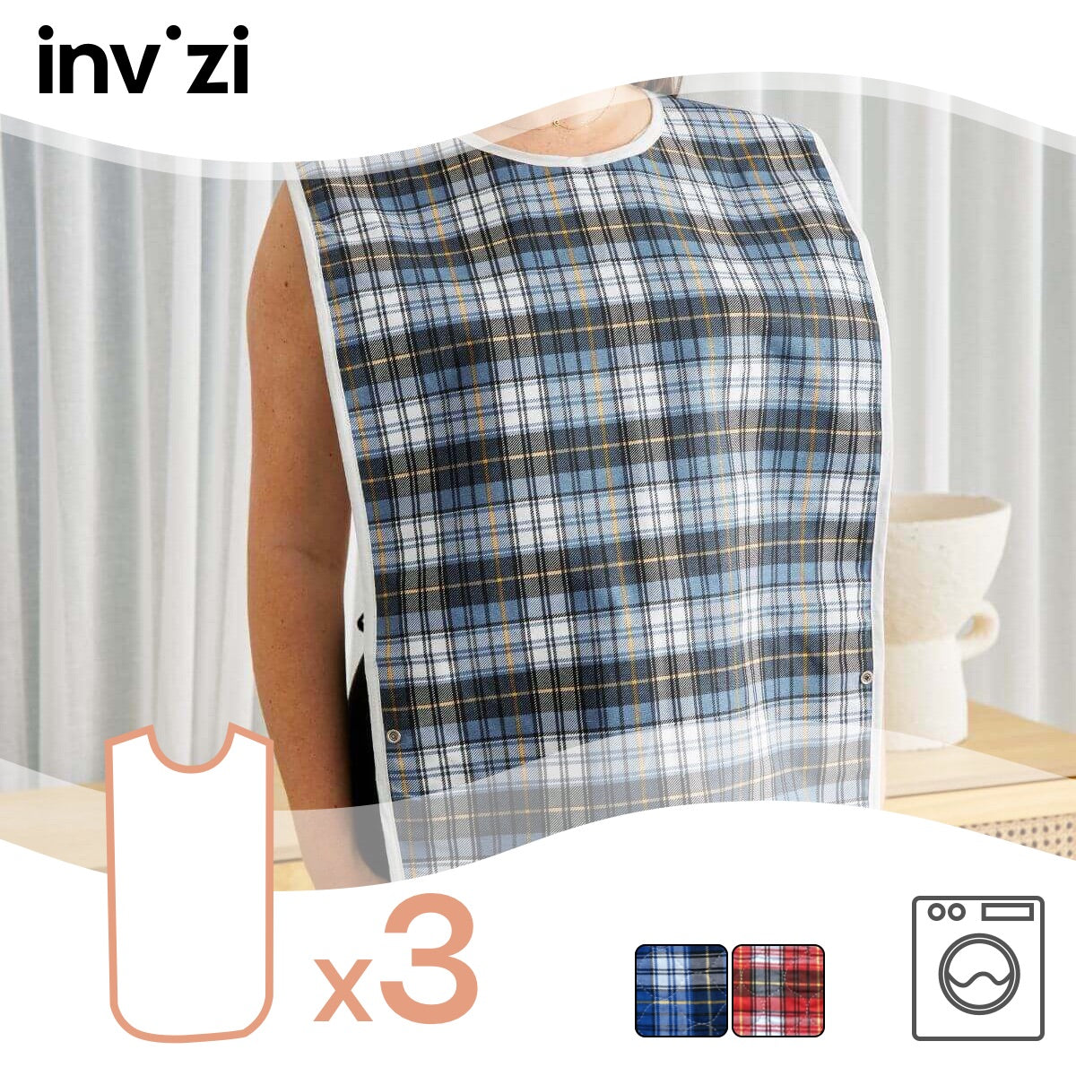 Invizi Wasserdichte Lätzchen - 3er-Pack